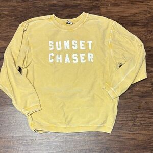Sunset Chaser Yellow Crewneck Sweater